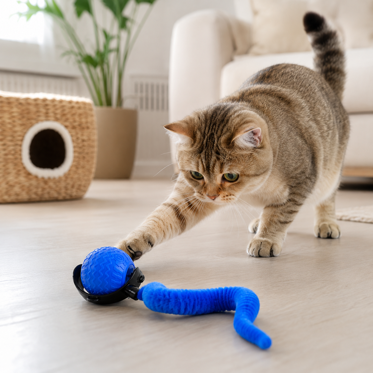 Balle Roulante Interactive Infrarouge Rechargeable pour Chat et Chien