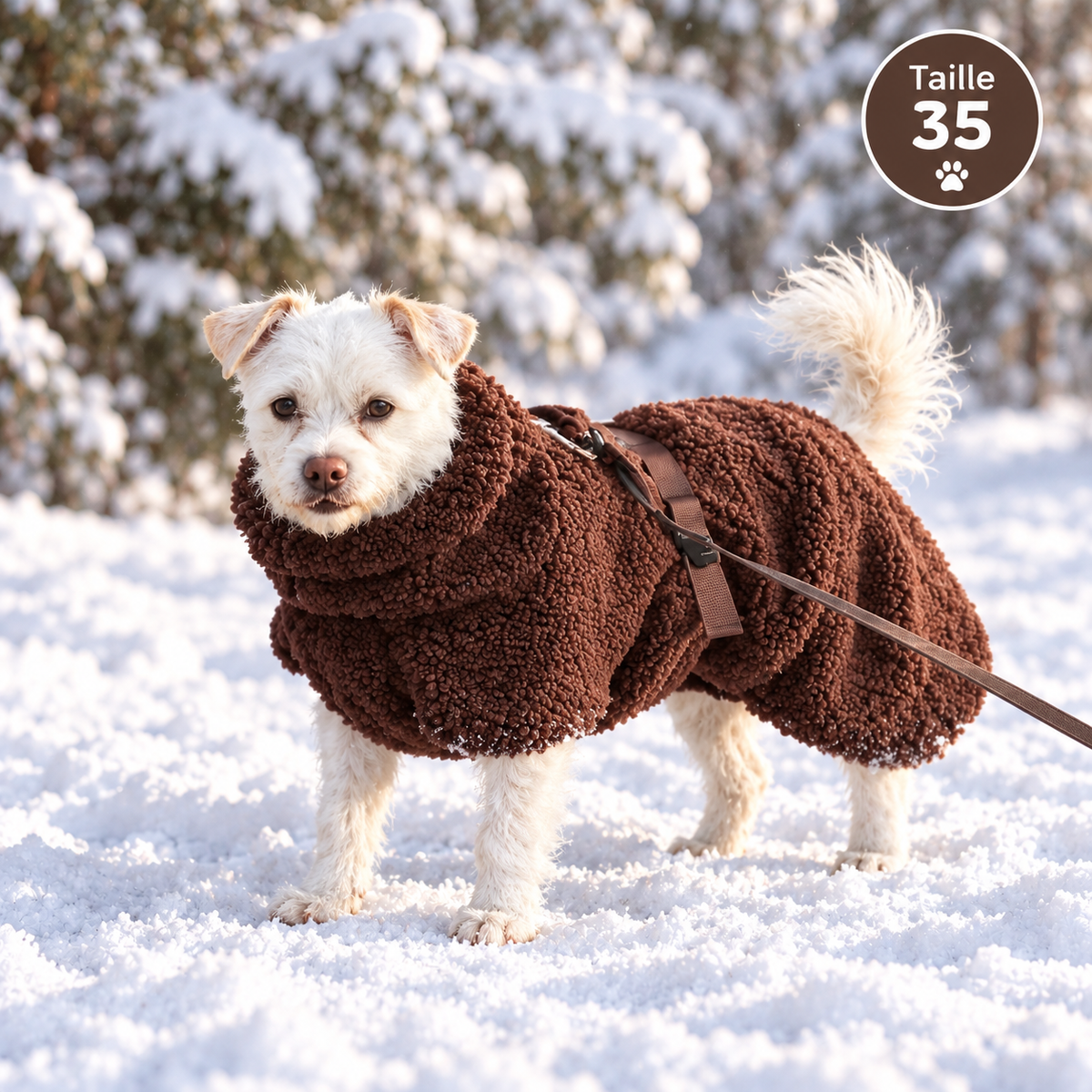 Veste pour Chien 'Sherpa Chocolat' par Paikka