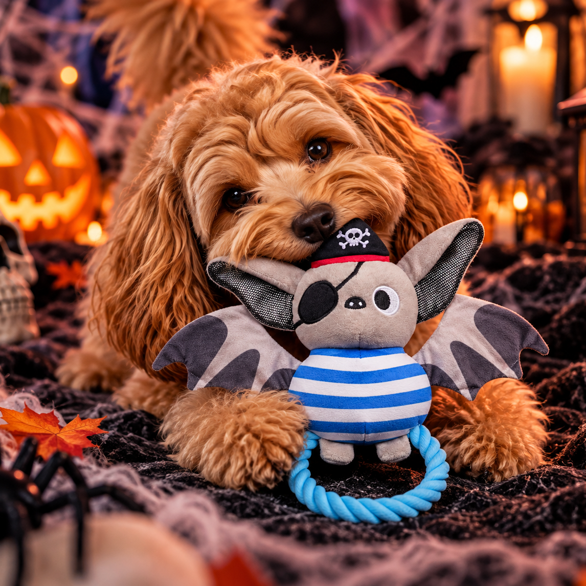 Jouet pour Chien Chauve-Souris Pirate – Peluche &amp; Corde