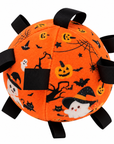 Balle d’Activité Halloween pour Chien – Peluche à Rubans