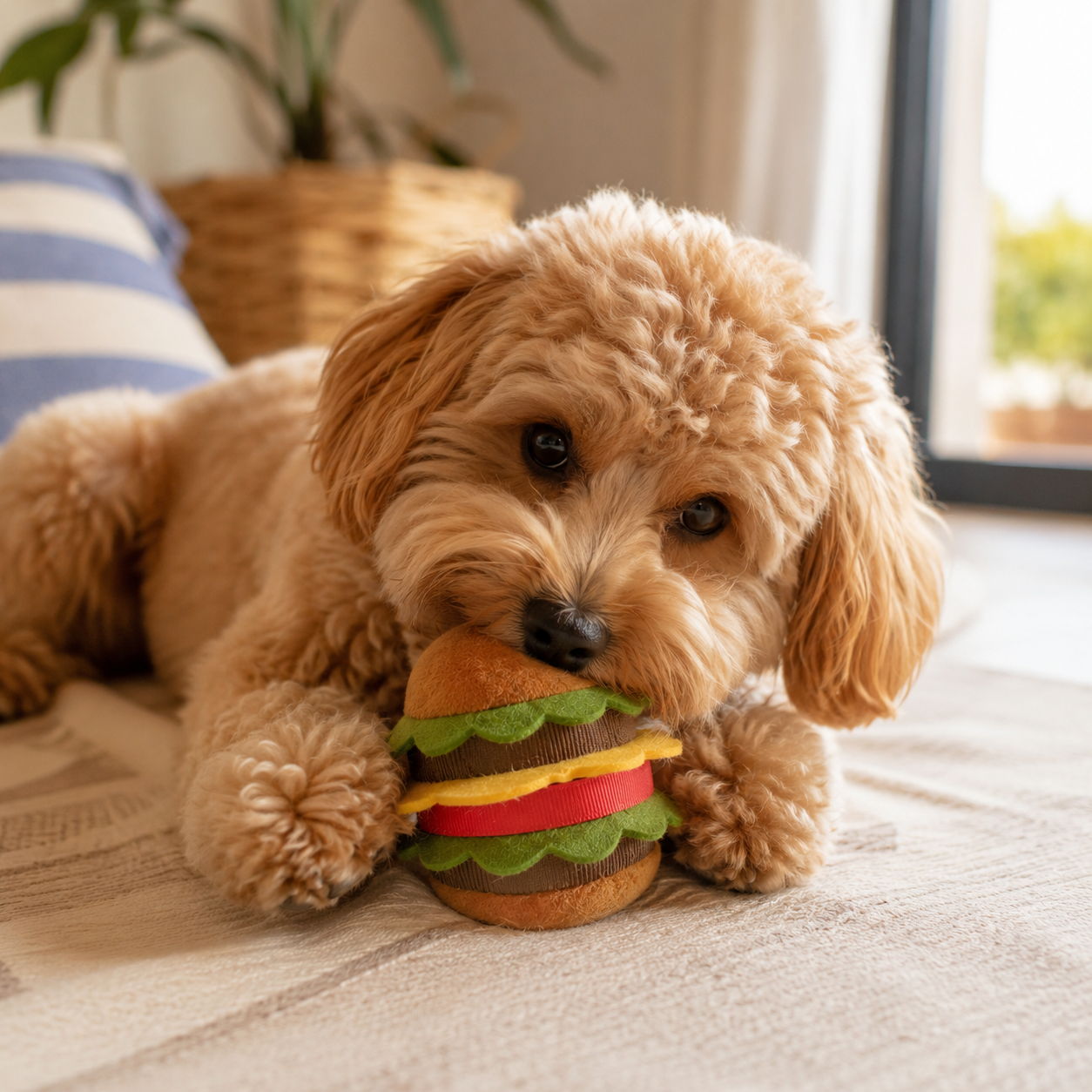 Le Croisette Burger – Jouet avec couineur pour Chien