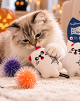 Jouet pour Chat Halloween Meow Buddies – Fantôme & Pompons Catnip