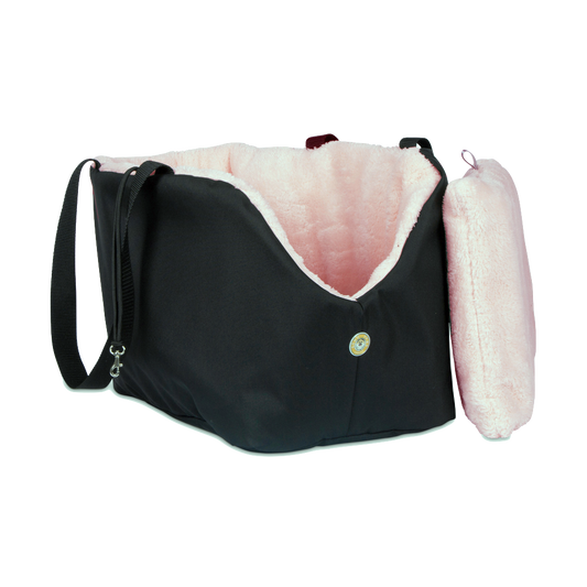 Sac de Transport pour chien Luxe et Confort Rose par SohoPoms