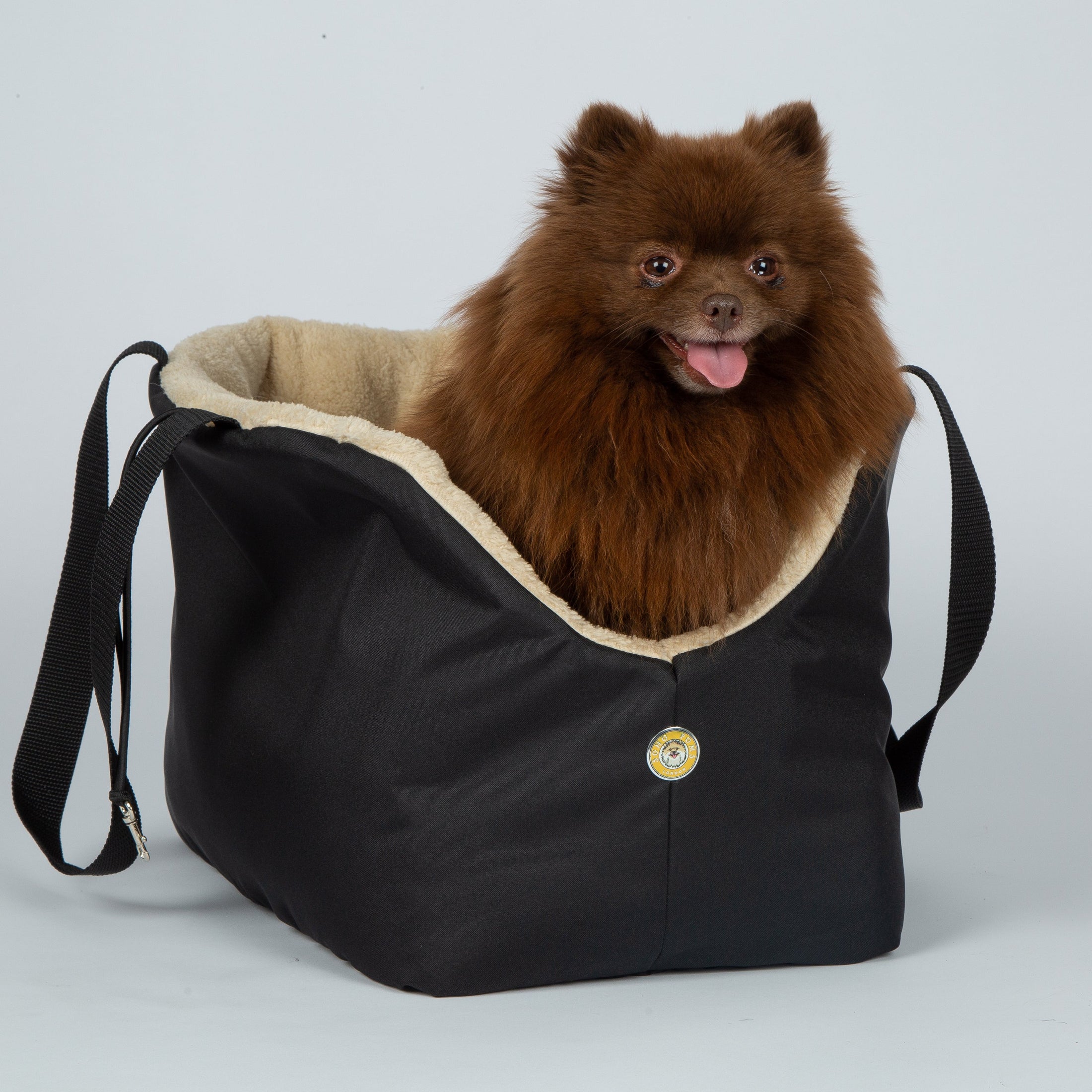 Sac de Transport pour chien Luxe et Comfort Beige par SohoPoms