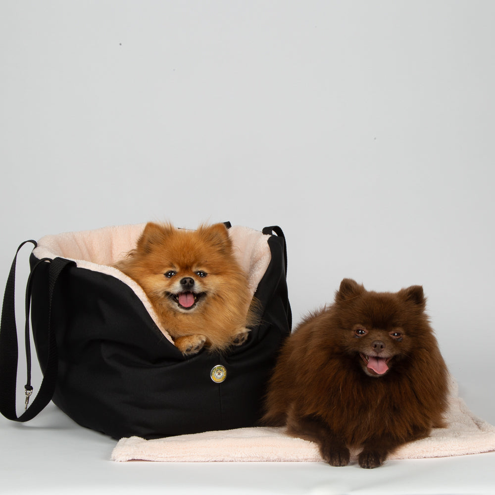 Sac de Transport pour chien Luxe et Confort Rose par SohoPoms