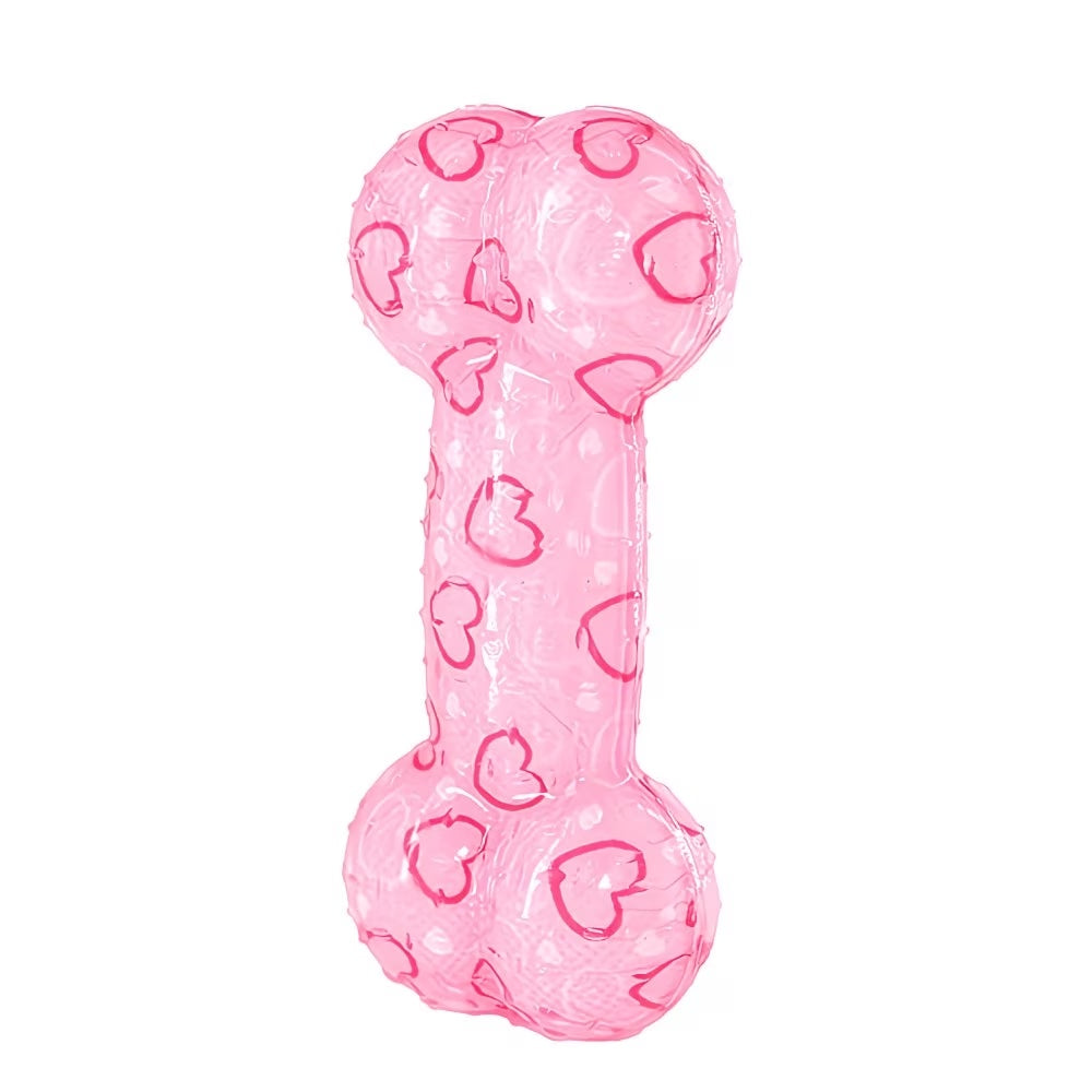 Os à Mâcher pour Chien en Caoutchouc St Valentin Rose