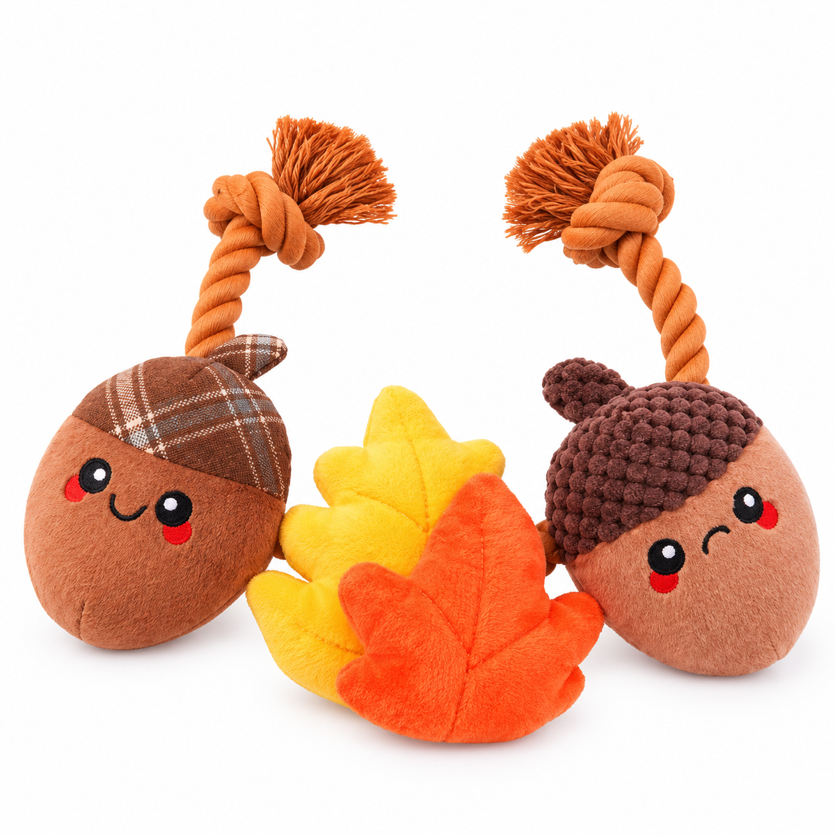 Jouet pour Chien Gland &amp; Feuilles d’Automne avec Corde