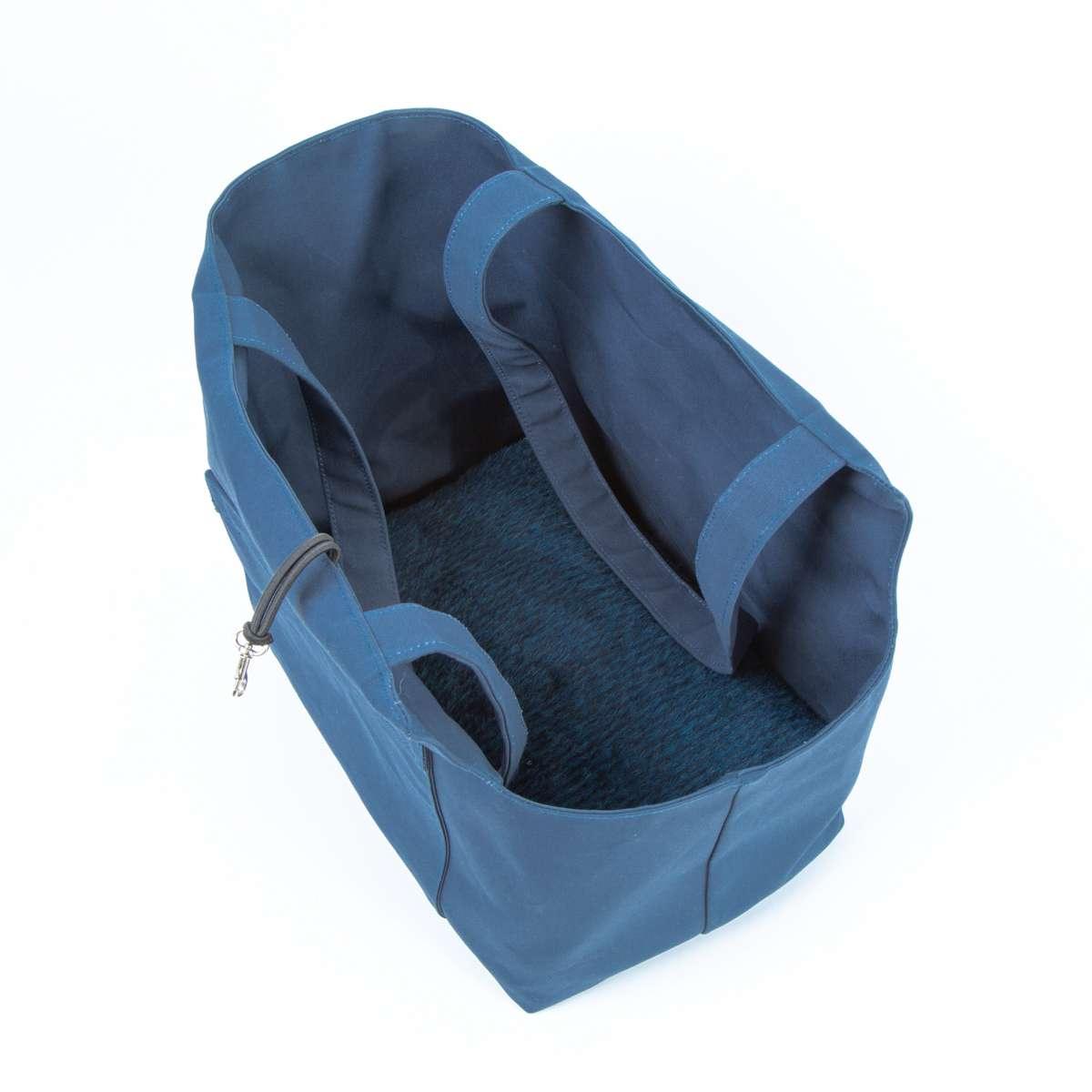 Sac de Transport Pour Chien Coton Ciré Navy par SohoPoms - Pom D'Azur