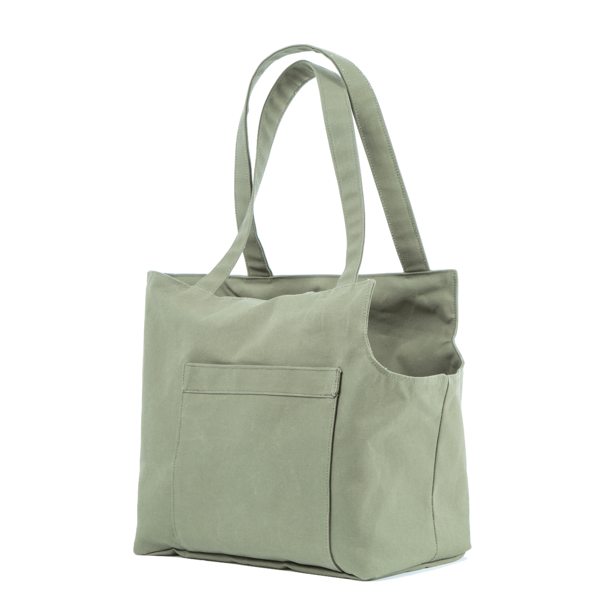 Sac de Transport Pour Chien Coton Ciré Olive par SohoPoms - Pom D'Azur