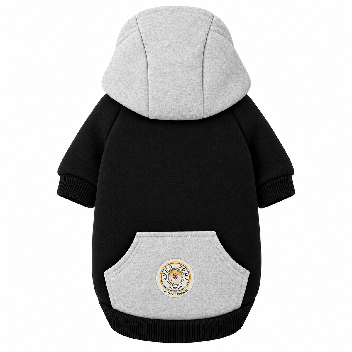 Sweat à Capuche pour Chien Noir & Gris – Élégance Sportive Sohopoms