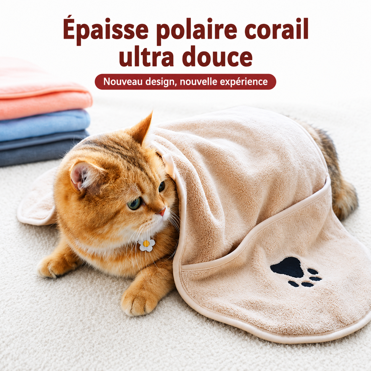 Serviette de Séchage en Microfibre pour Chien et chat Ultra Absorbante &amp; Douce