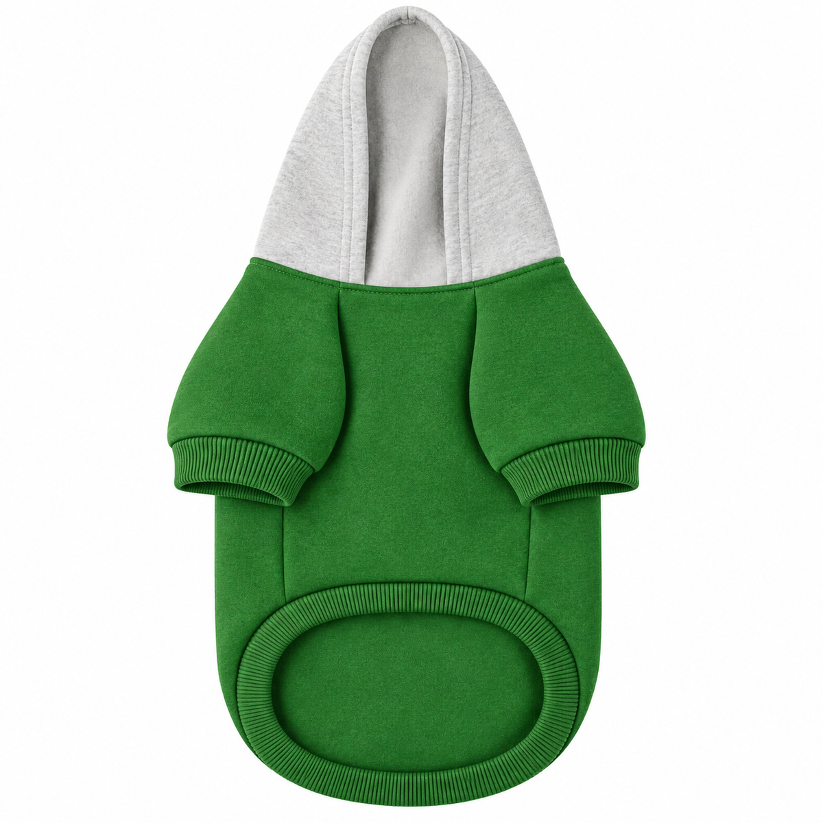 Sweat à Capuche pour Chien Vert &amp; Gris – Élégance Sportive Sohopoms