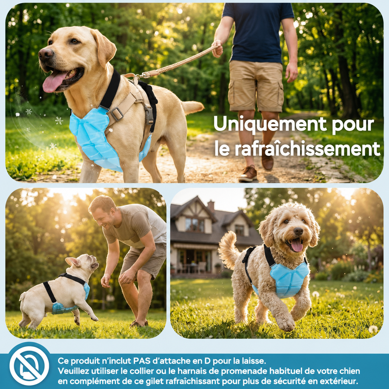 Gilet Rafraîchissant Premium pour Chien – Fraîcheur Longue Durée