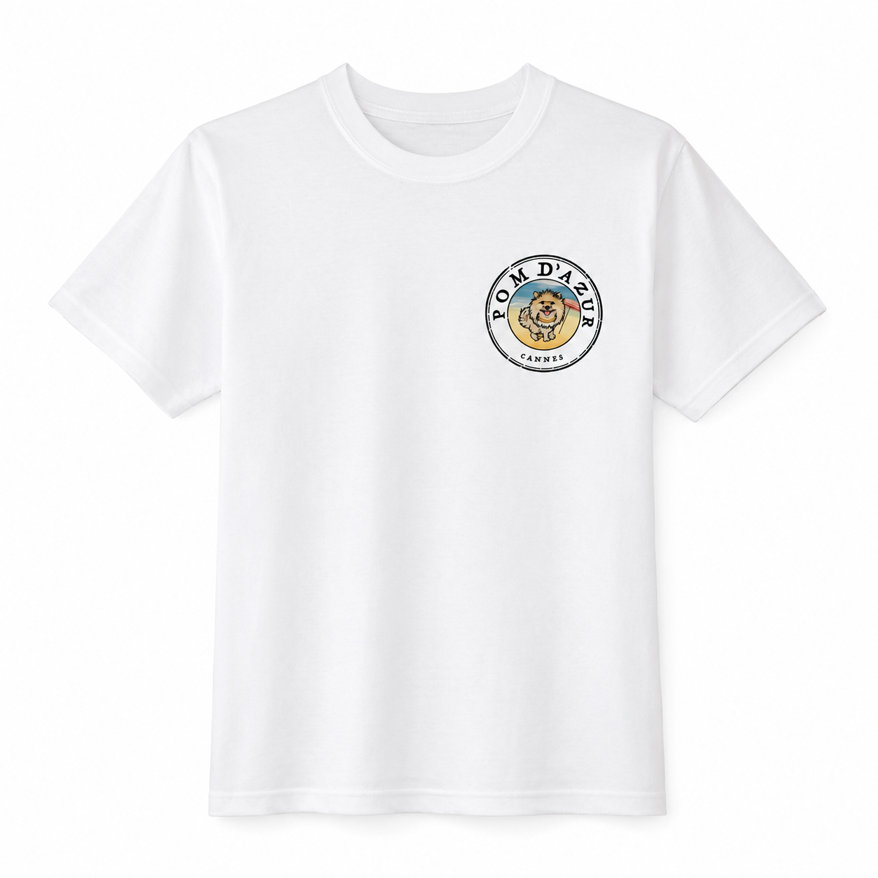 T-Shirt &amp; Sweat à Capuche Blancs Pom d’Azur Cannes