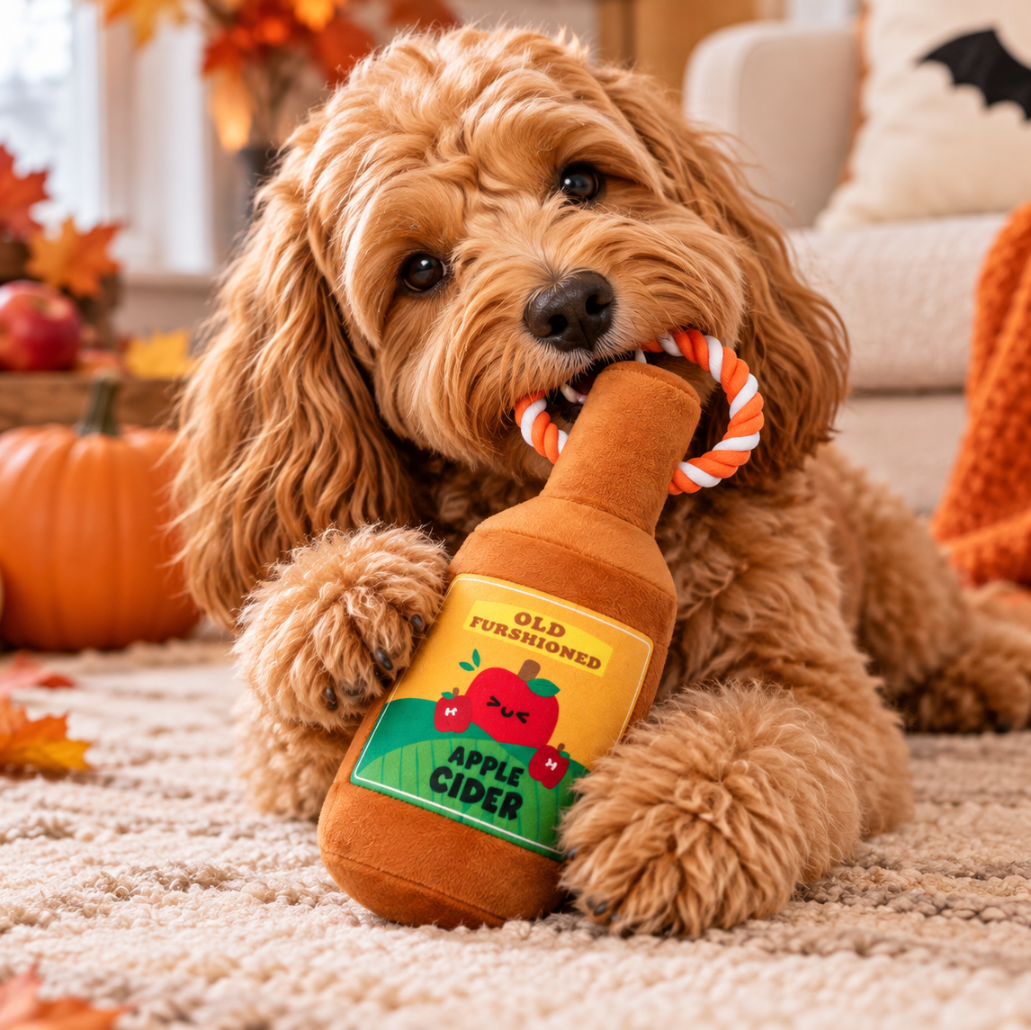 Jouet pour Chien Apple Cider – Peluche &amp; Corde Automne