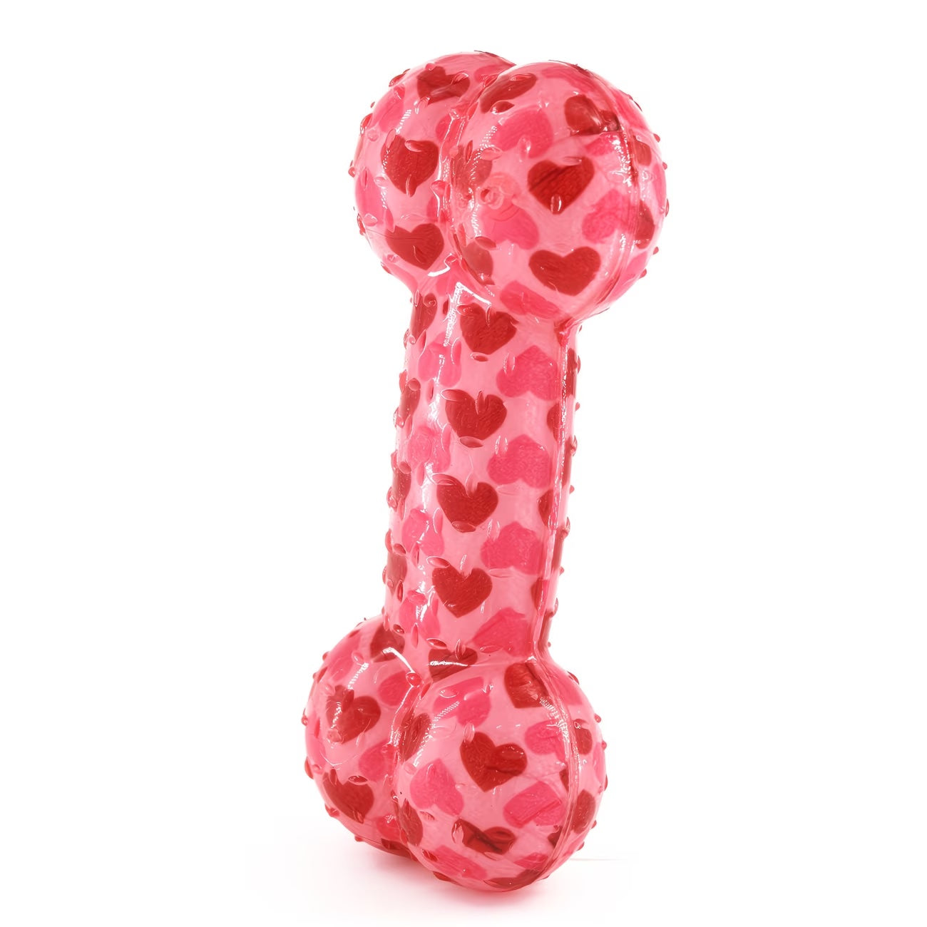 Os à Mâcher pour Chien en Caoutchouc St Valentin rouge