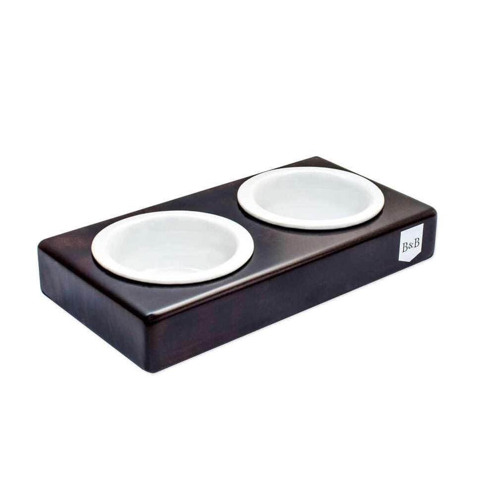 Bol Chien DUO CERAMIC Chestnut par Bowl & Bone - Pom D'Azur
