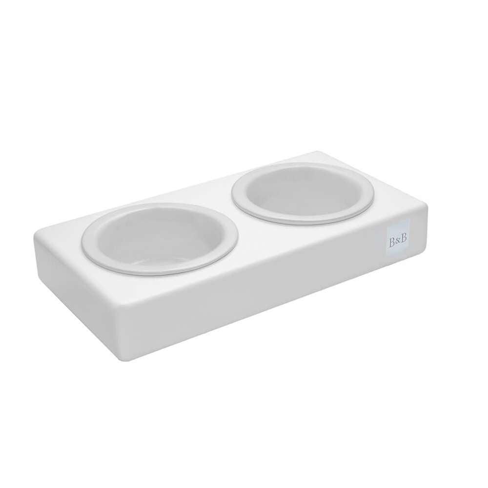 Bol Chien DUO CERAMIC Jasmine par Bowl & Bone - Pom D'Azur