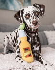 Tropical Bottle Plush Dog Toy with Squeaker