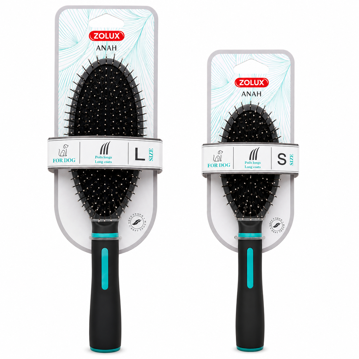 Brosse bi-matière ANAH Pois Long Zolux