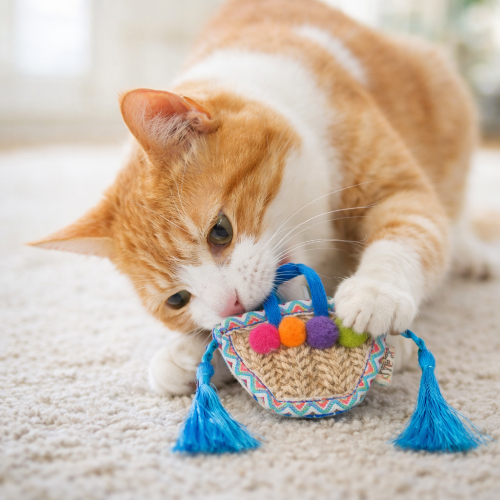 Jouet Artisanal pour Chat 'Panier' profil