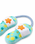 Claquettes Jouet Peluche pour Chien avec Corde & Squeaker side