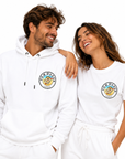 Collection Pom d’Azur Cannes – T-Shirt & Sweat à Capuche Blancs