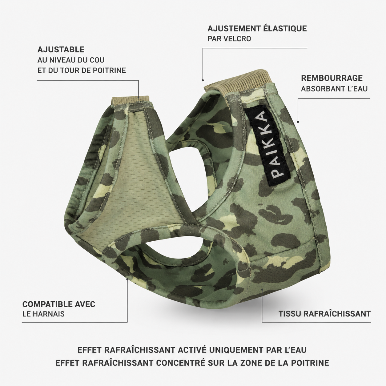 Gilet Fraîcheur Riviera Camo pour chien par PAIKKA spec