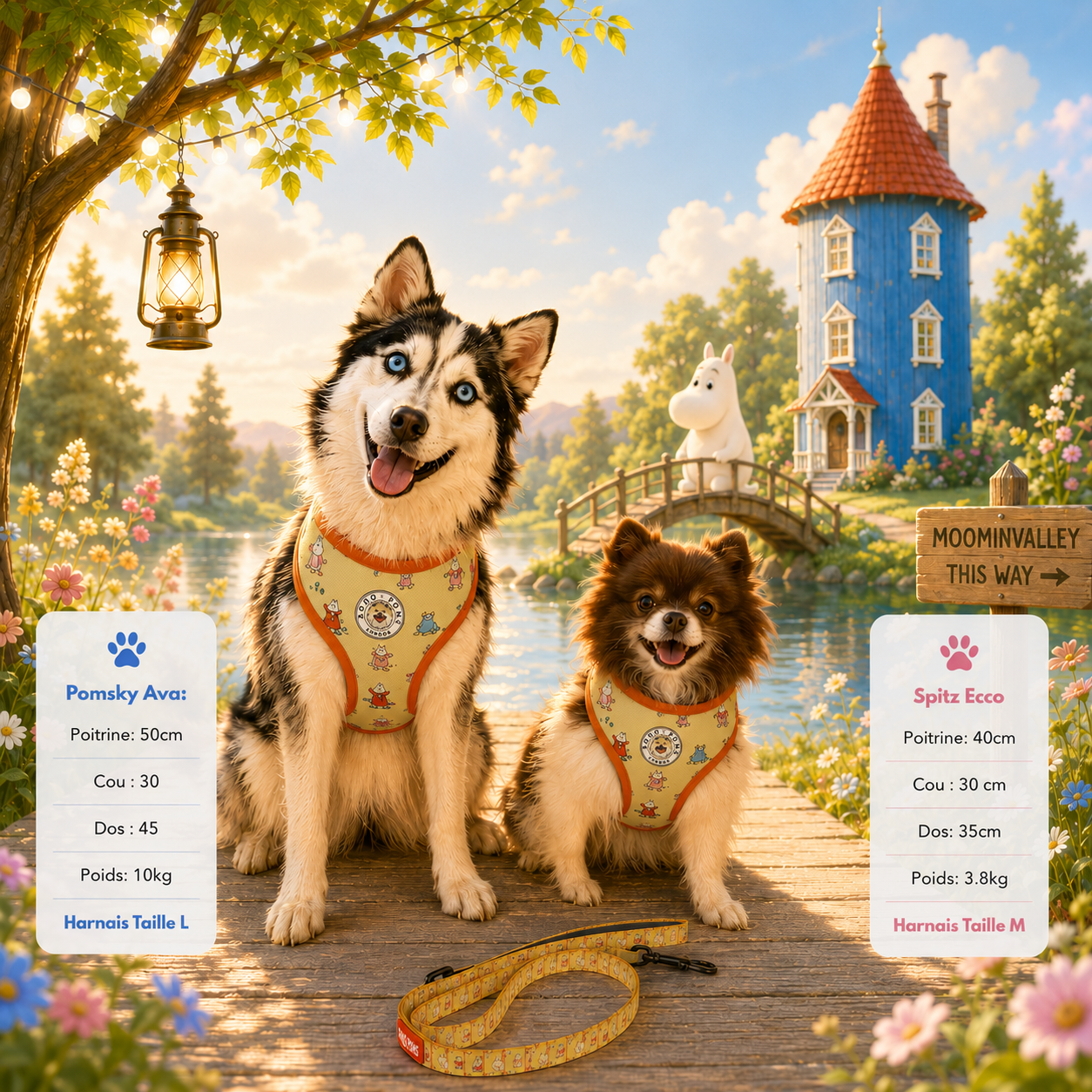 Harnais pour Chien Moomin par SohoPoms lifestyle