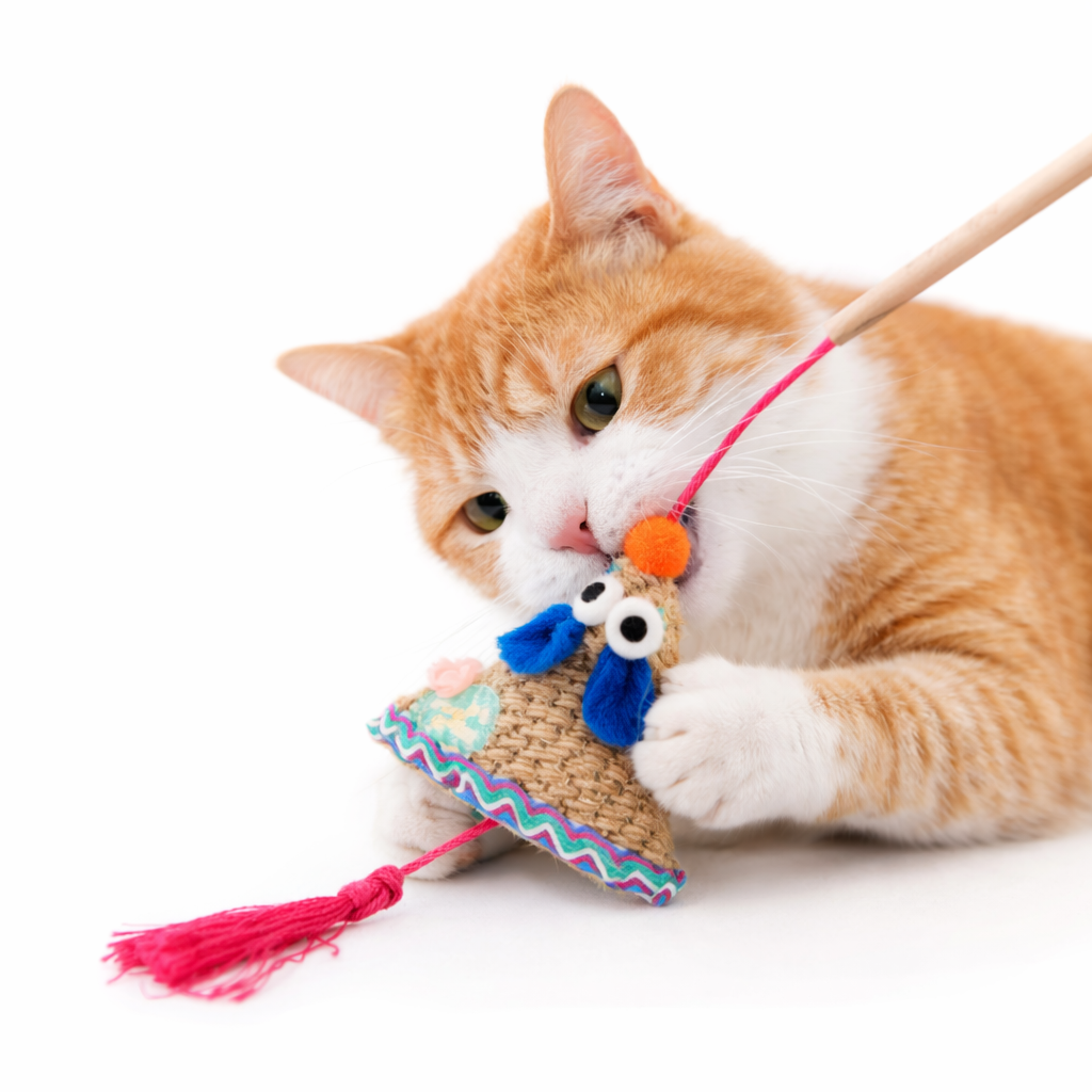 Jouet Artisanal pour Chat 'Baguette Souris' -