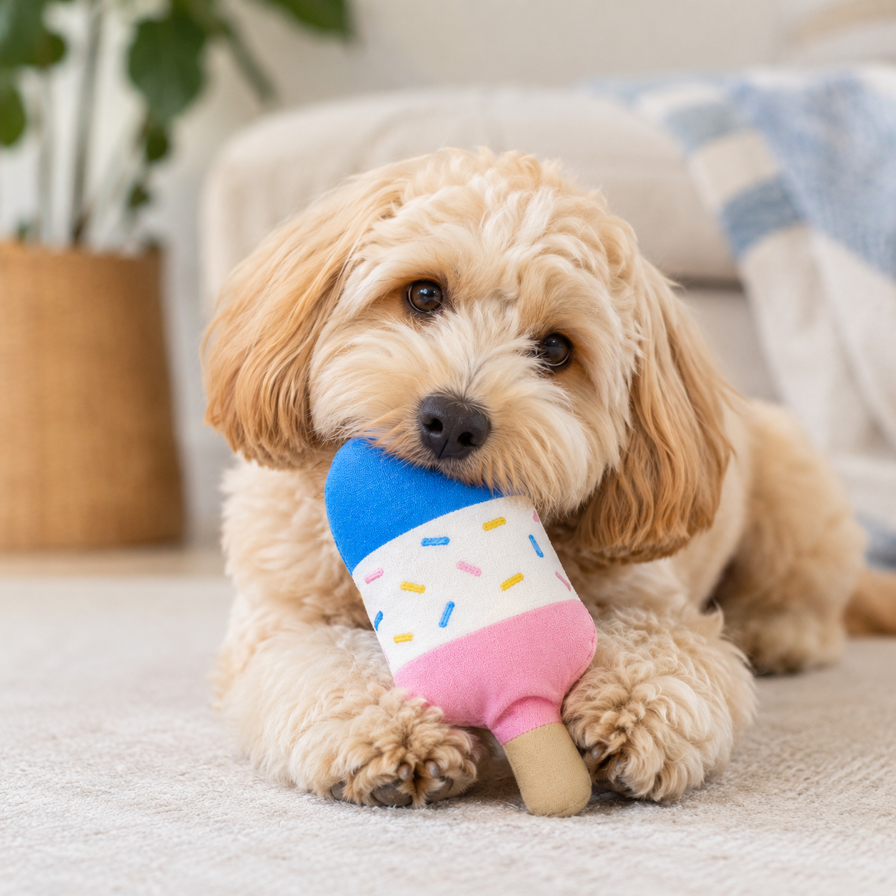 Jouet Glace pour Chien avec Couineur Pom d'Azur® lifestyle