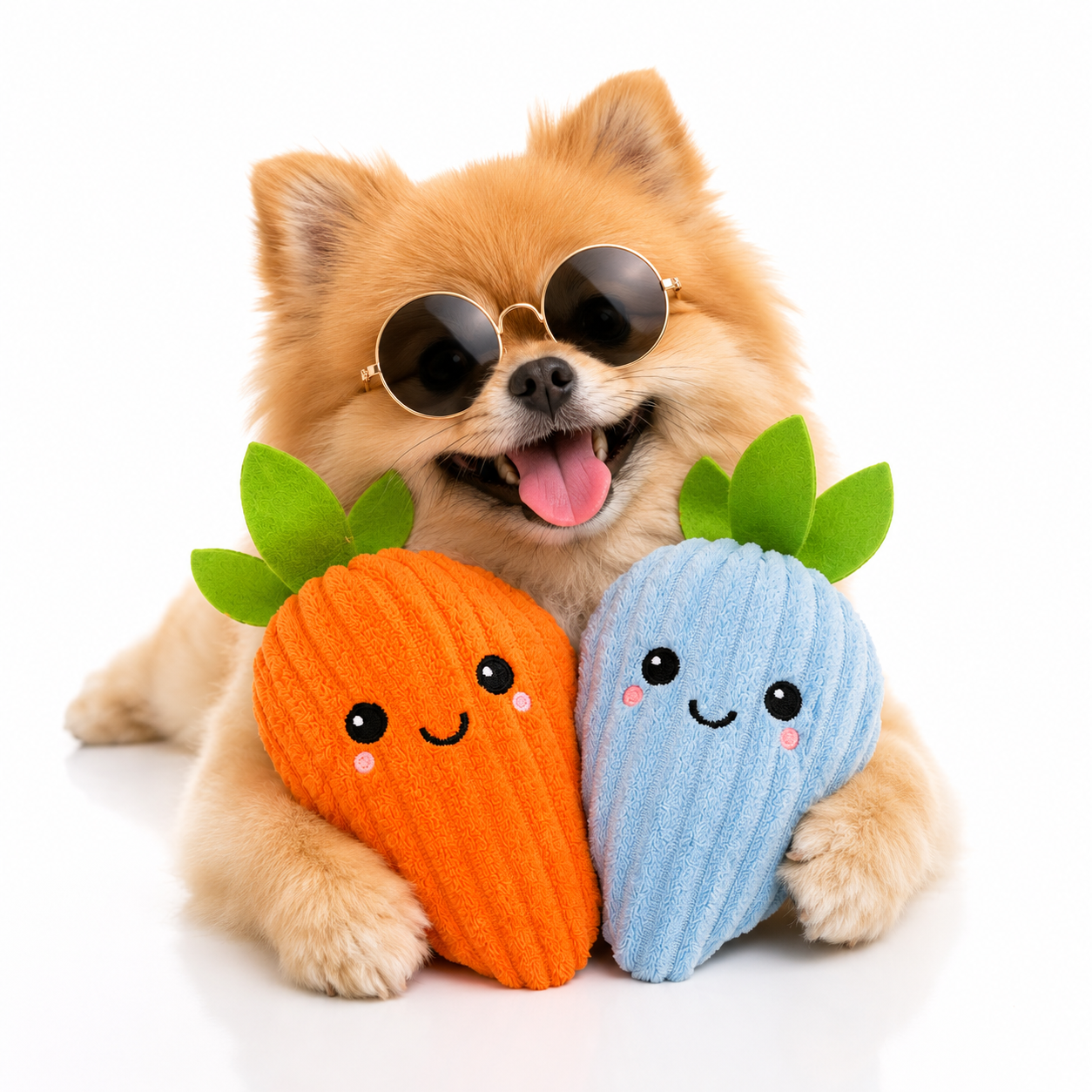 Jouet en Peluche Sonore pour Chien Barry la Carotte Pom d'Azur