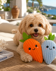 Jouet en Peluche Sonore pour Chien Barry la Carotte Pom d'Azur duo 2
