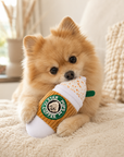 Jouet pour Chien Café Glacé Peluche Café Crème Pom d'Azur ®