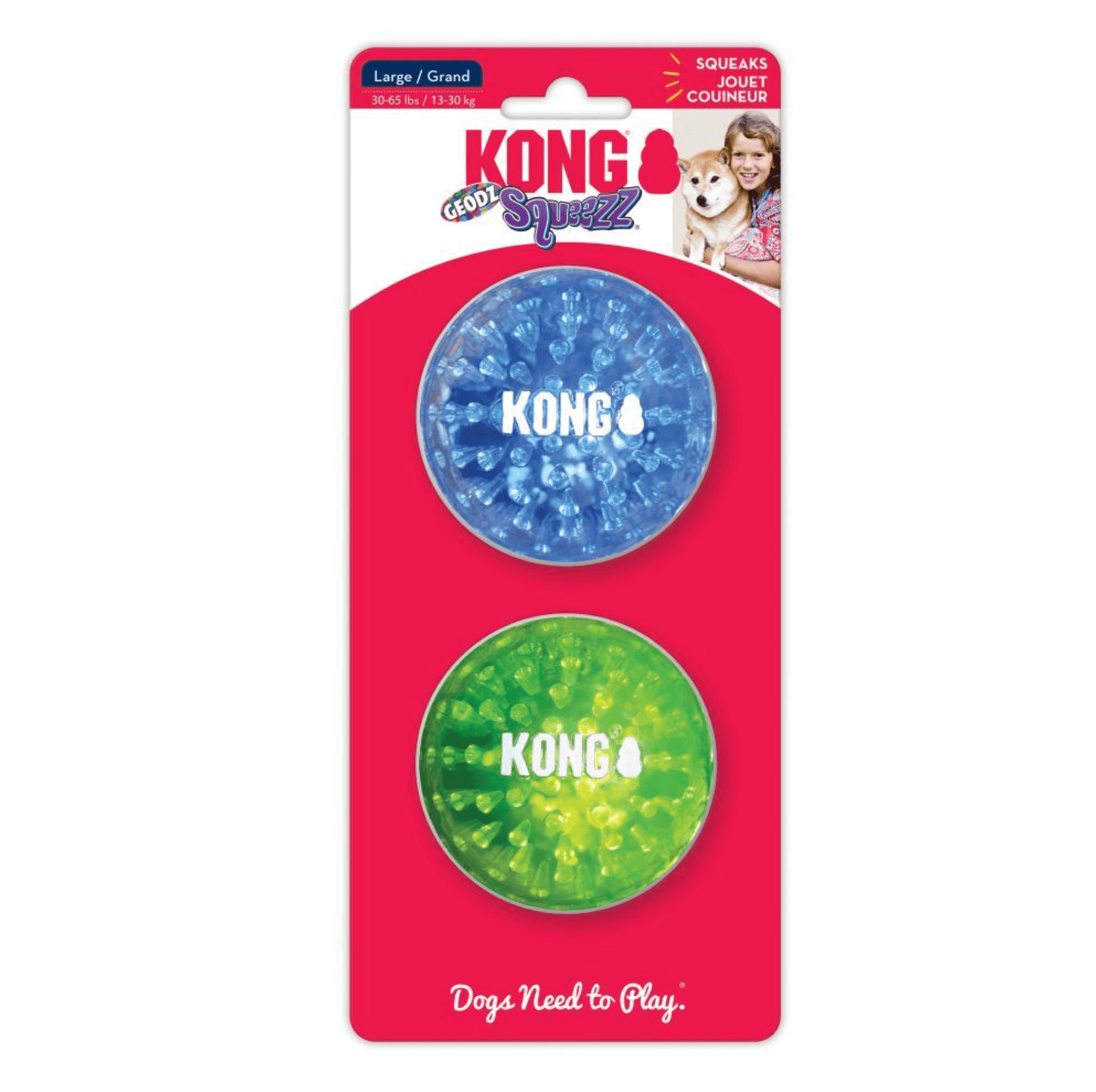 KONG Squeeze Jouet Pour Chien (Lot de 2) - Pom D'Azur