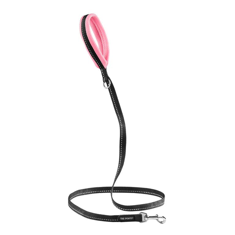 Laisse pour chien Rose Réfléchissante Tri Ponti 130cm