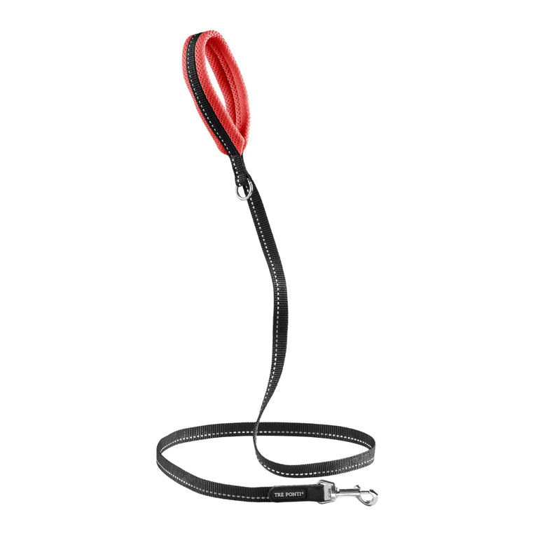 Laisse pour chien Rouge Réfléchissante Tri Ponti 130cm