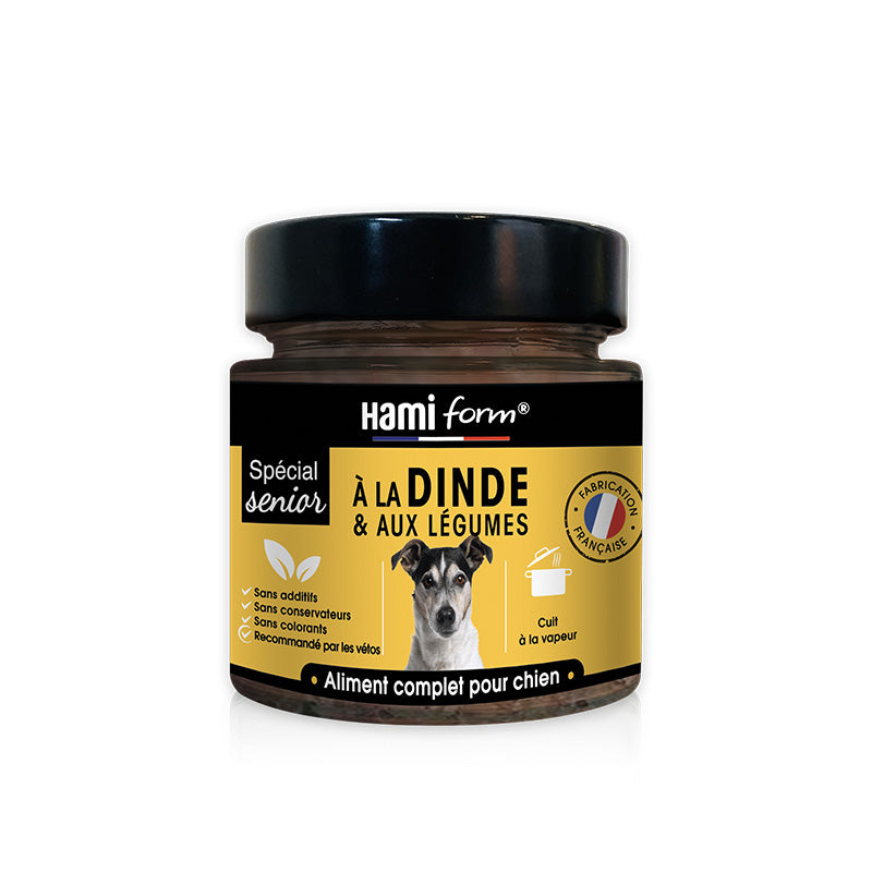 Cuisiné Spécial Chien Sénior à La Dinde Et Aux Légumes – 250 Gr