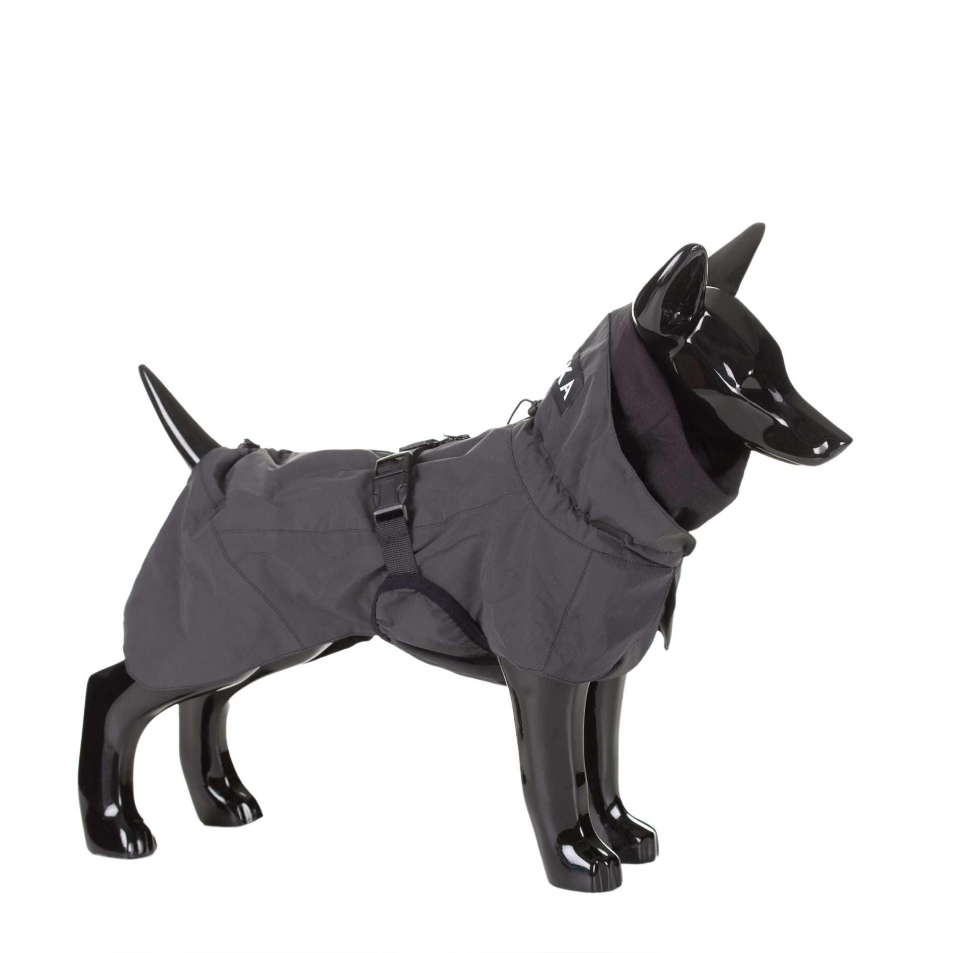 Parka Imperméable Chien Noir par PAIKKA - Pom D'Azur