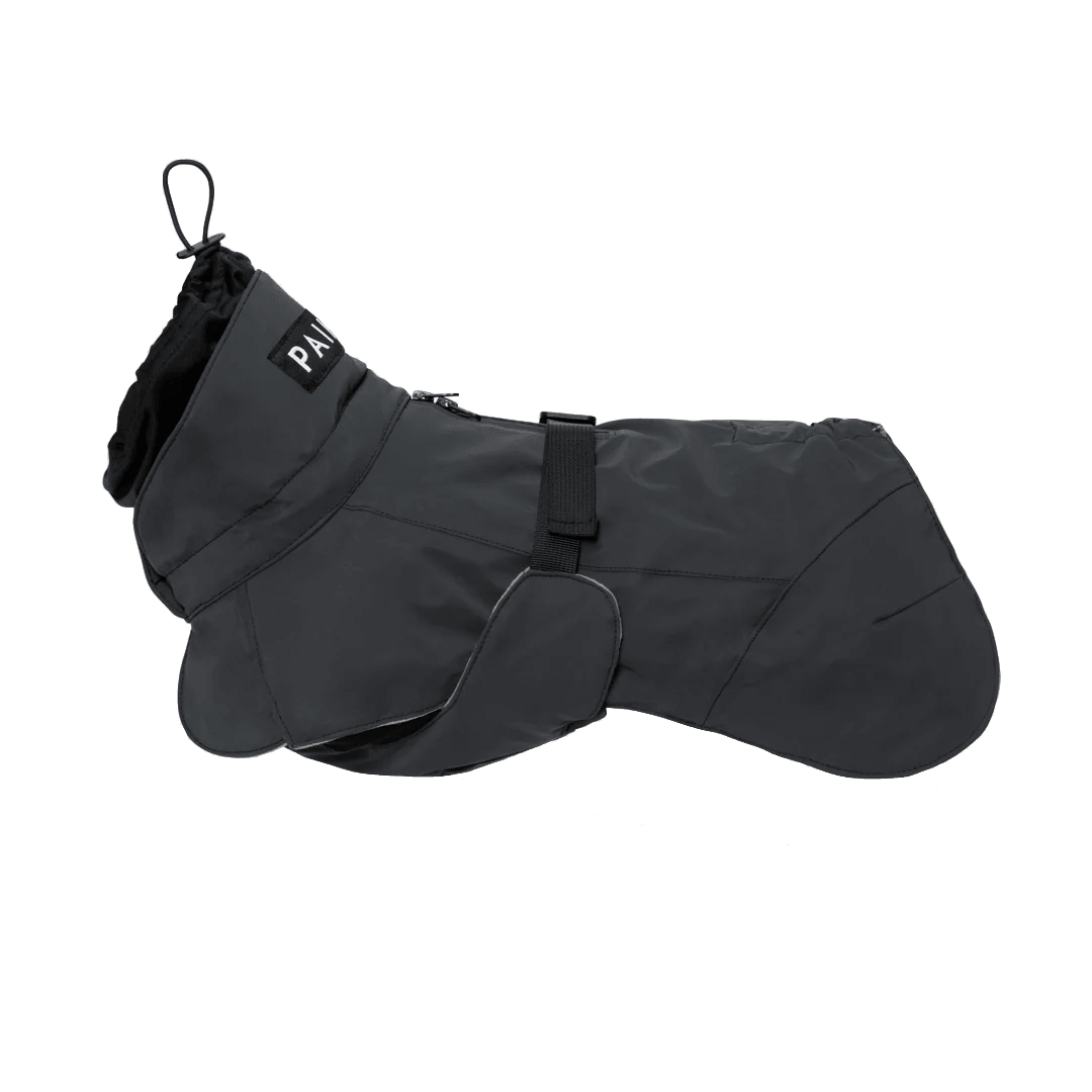 Parka Imperméable Chien Noir par PAIKKA - Pom D'Azur