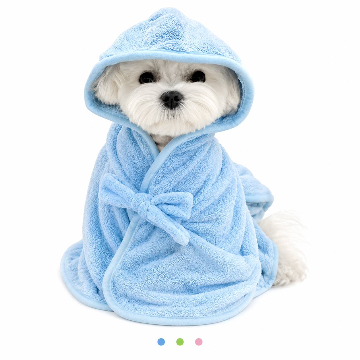 Peignoir de Bain pour Petits Chiens et Chats Microfibre Ultra-Absorbante