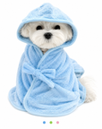 Peignoir de Bain pour Petits Chiens et Chats Microfibre Ultra-Absorbante