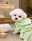 Peignoir de Bain pour Petits Chiens et Chats Microfibre Ultra-Absorbante Amande