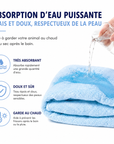 Peignoir de Bain pour Petits Chiens et Chats Microfibre Ultra-Absorbante bll