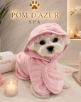 Peignoir de Bain pour Petits Chiens et Chats Microfibre Ultra-Absorbante rose