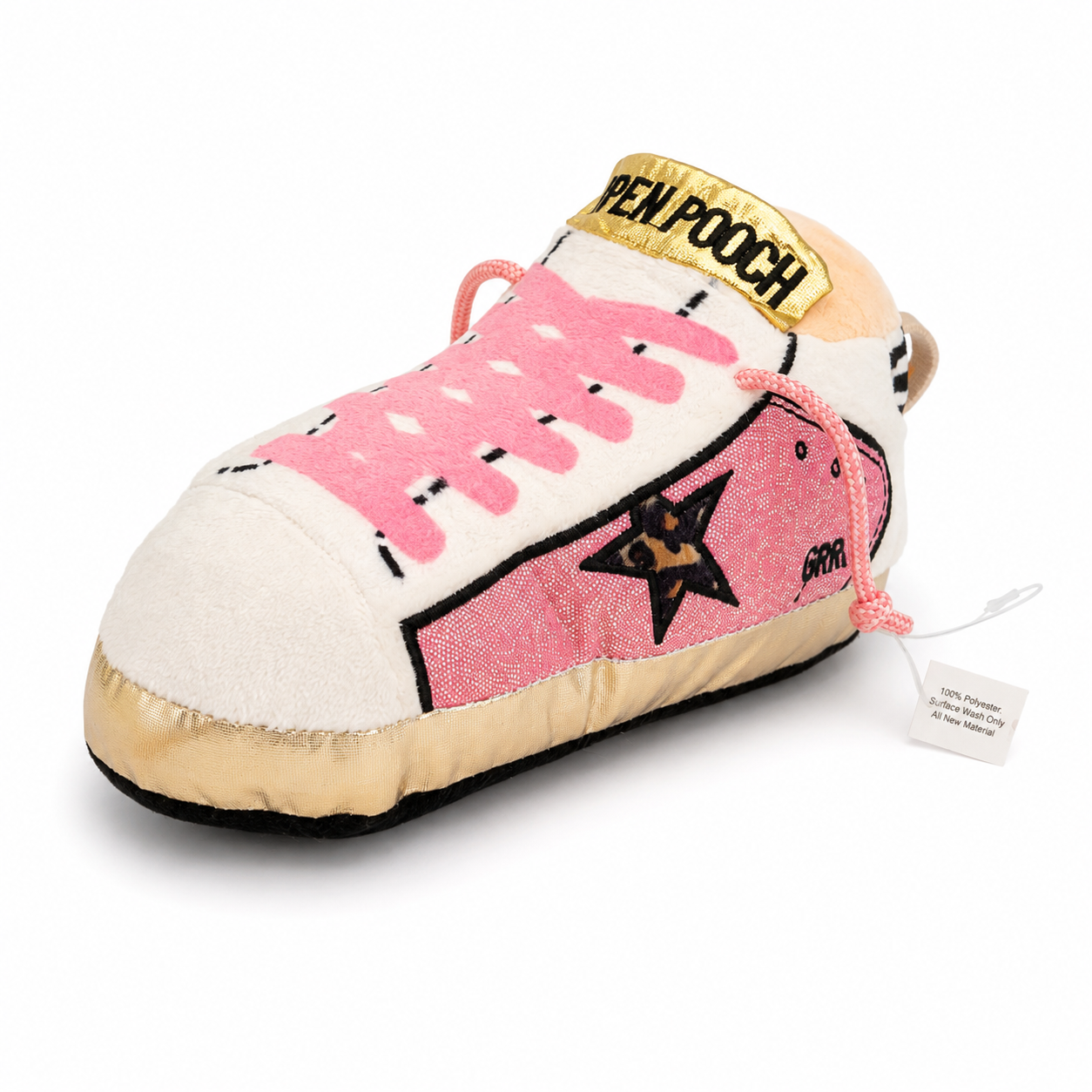 Pen Pooch – Jouet pour Chien en Forme de Baskets Rose avec Couineur