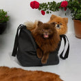 Load image into Gallery viewer, Sac de Transport pour chien Luxe et Comfort Noir par SohoPoms
