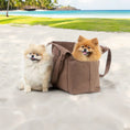 Load image into Gallery viewer, Sac de Transport Pour Chien Coton Ciré Caramel par SohoPoms
