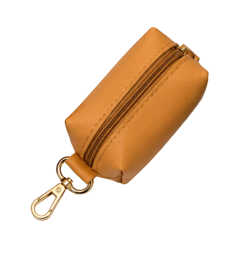 Pochette à Friandises &amp; Sac à Déjections 2-en-1 – Collection Riviera moutarde