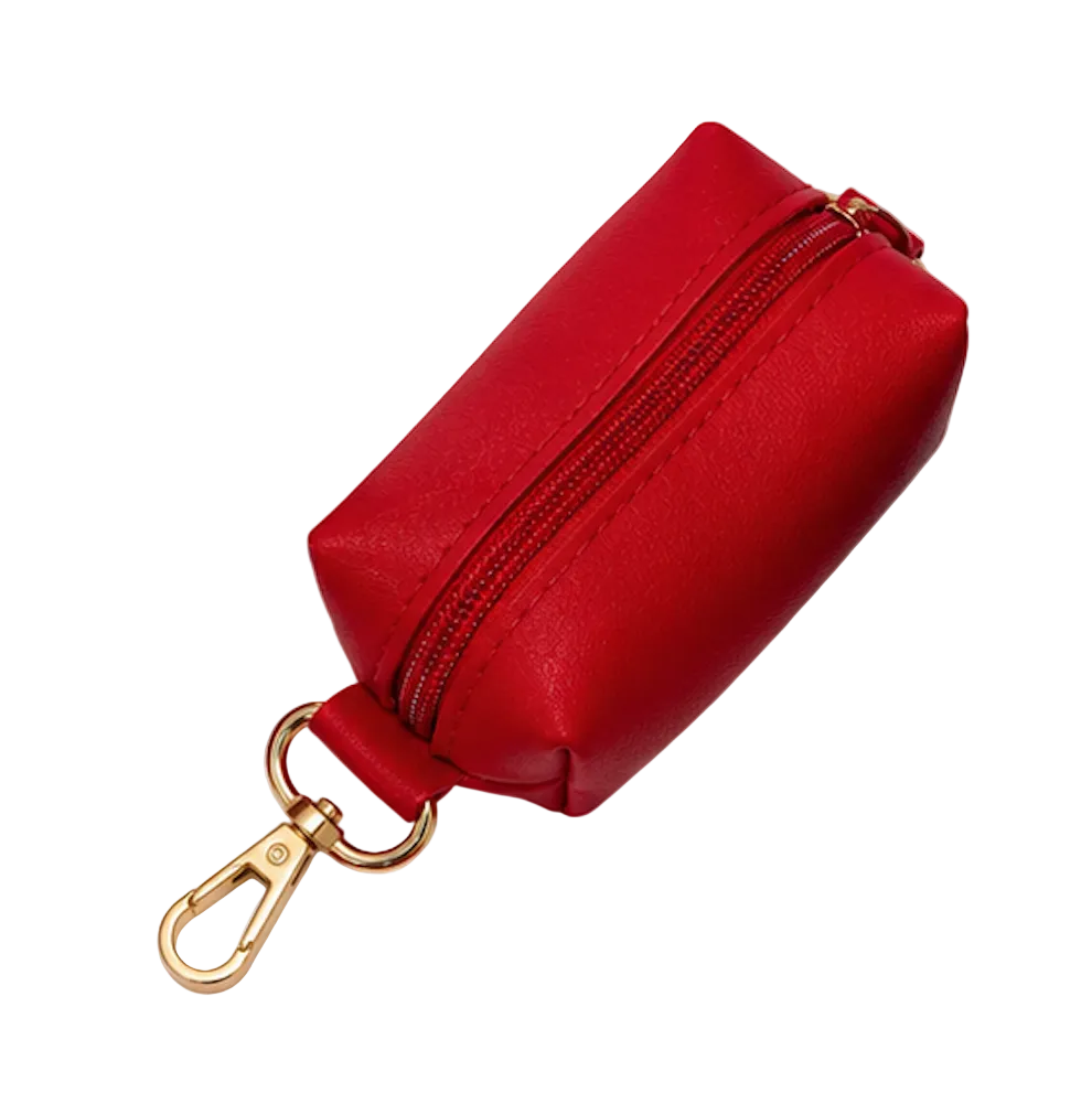 Pochette à Friandises &amp; Sac à Déjections 2-en-1 – Collection Riviera rouge